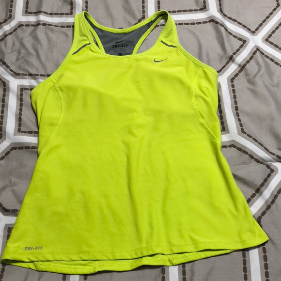 Nike Tops - NIKE DRI-FIT TANK TOP GREEN NEON COLOR SIZE L